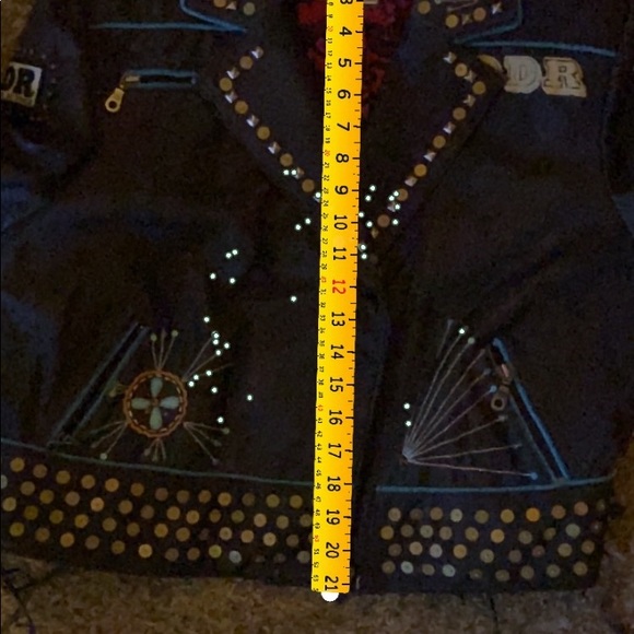 NWOT Double D Ranchwear LIBERTAD leather biker jacket Size 1x - Picture 12 of 13